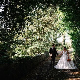 wedding couple trees