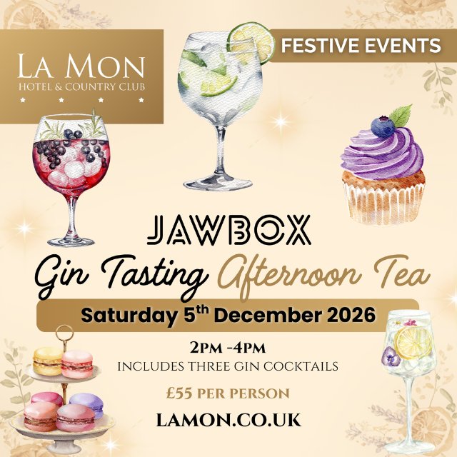 Jawbox Gin Tasting with Afternoon Tea 5th Dec